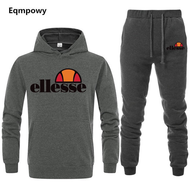 2019 Spring Sporting Suits Men Ellesse Hip Hop Hooded Hoodies + Pants Tracksuits Autumn Casual Mens Sportswear Sets