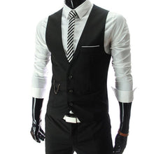Load image into Gallery viewer, 2019 New Arrival Dress Vests For Men Slim Fit Mens Suit Vest Male Waistcoat Gilet Homme Casual Sleeveless Formal Business Jacket
